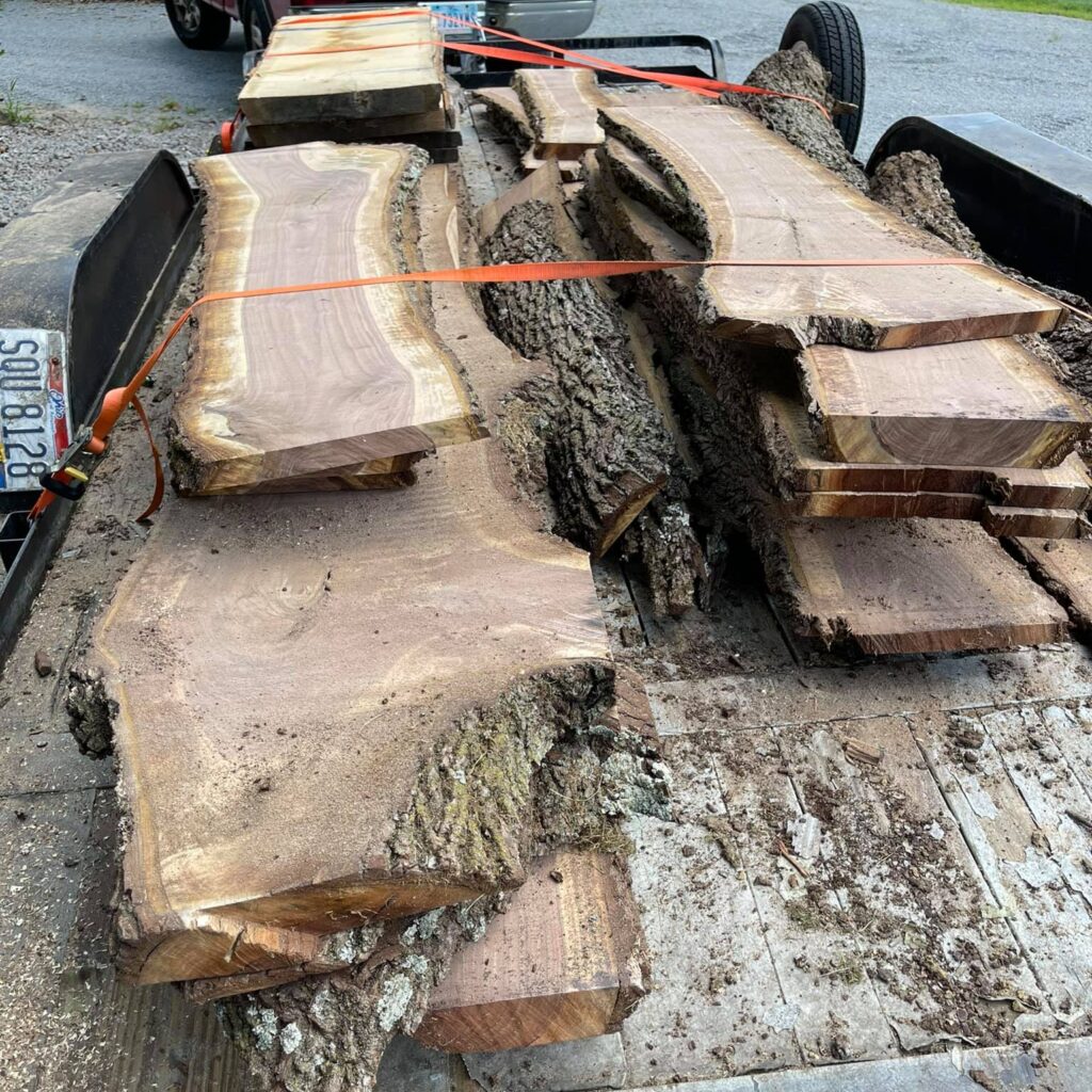 slabs of wood chosen for table